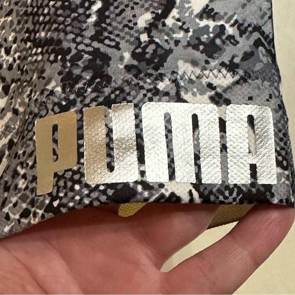 PUMA Snakeskin Sports Bra Seamless Drycell Moisture Wicking Removable Cups M